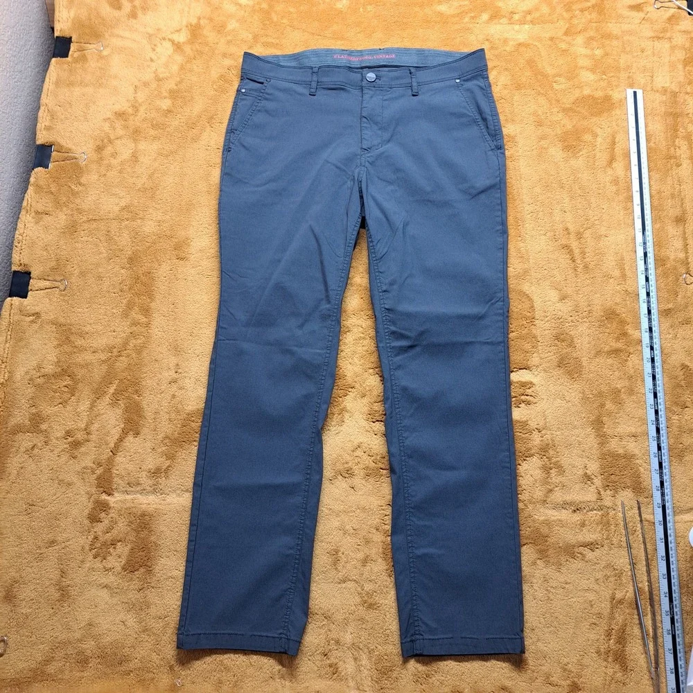 Weatherproof Vintage Utility Pants Men 36x32 Gray Excellent Stretch Tech 6Pocket
